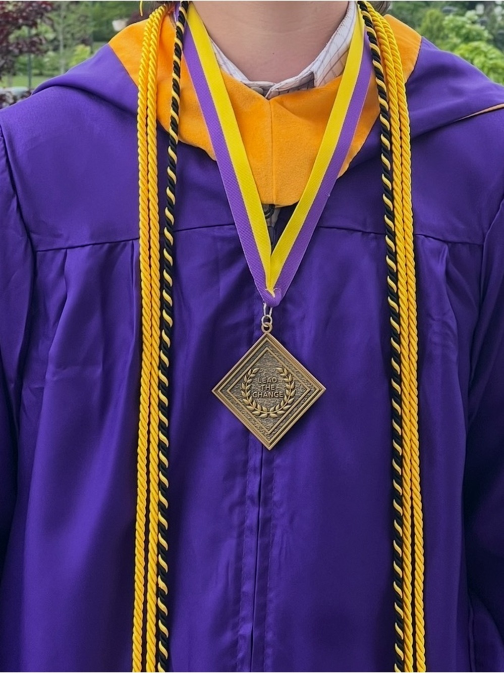 JMU James Madison University Purple Graduation Gown with Gold Accents